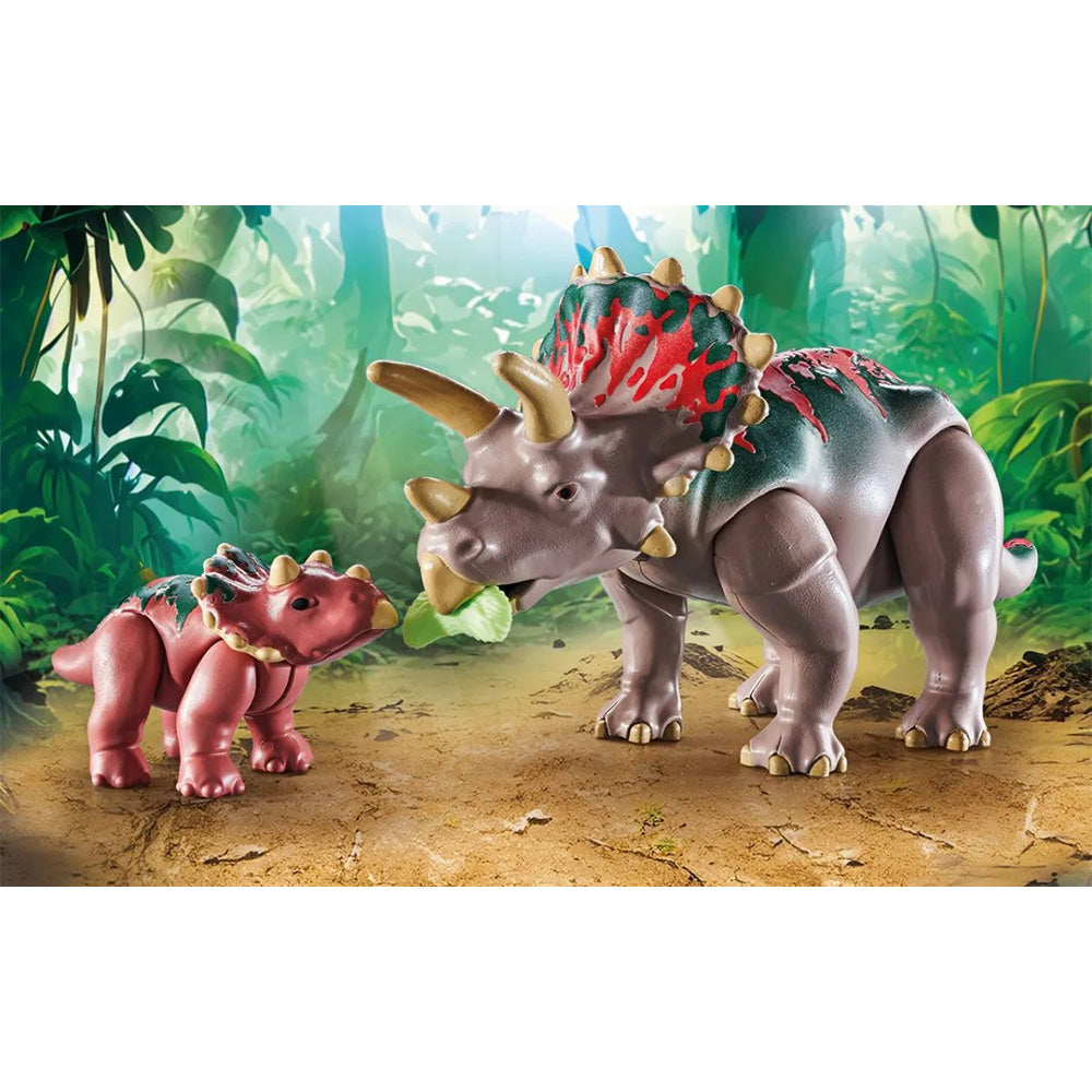 71821 Playmobil Dinos Τρικεράτοπες και Εξερευνητής
