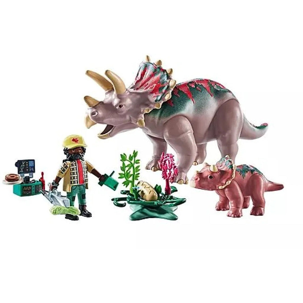 71821 Playmobil Dinos Τρικεράτοπες και Εξερευνητής