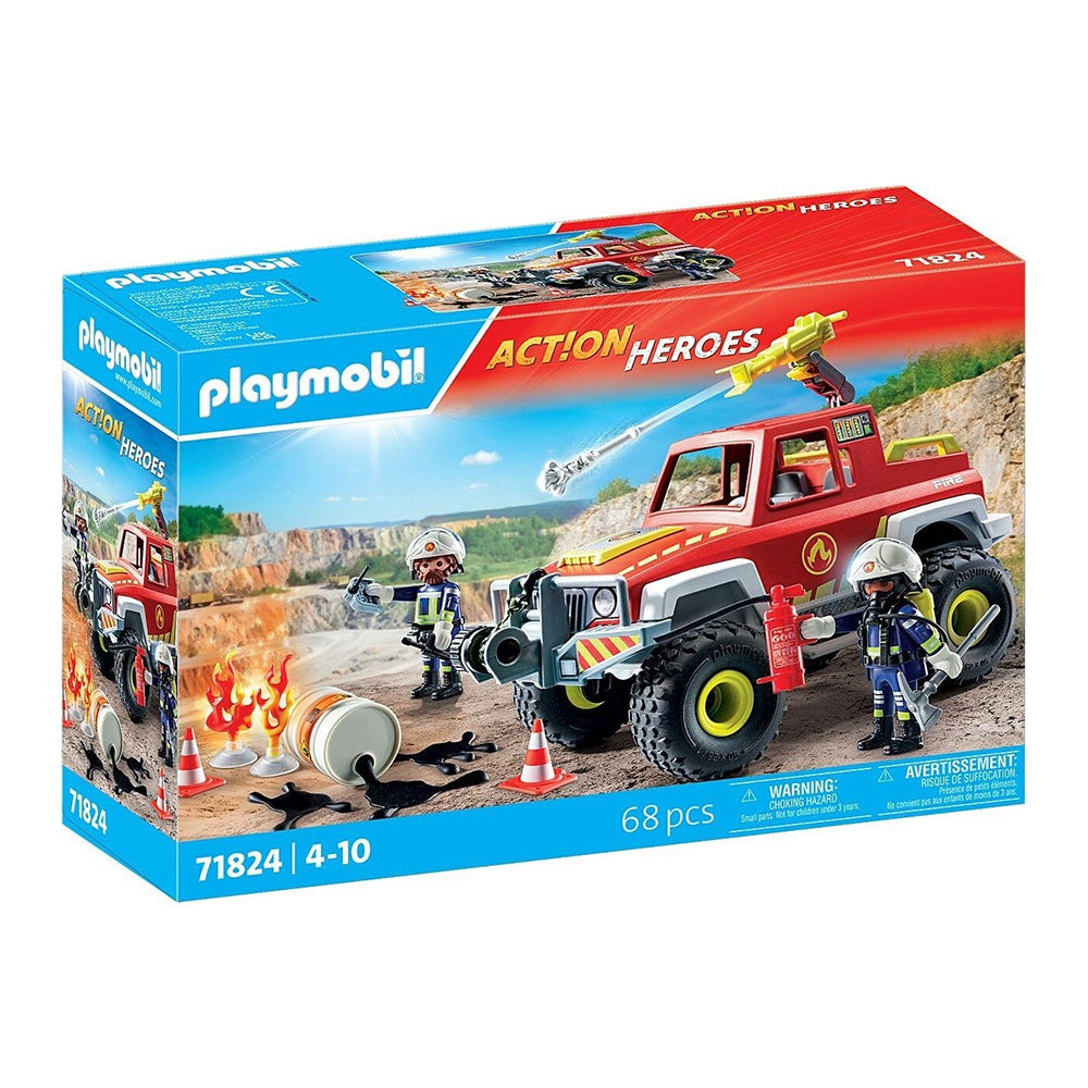 71824 Playmobil Action Heroes Πυροσβεστικό Όχημα 4x4 