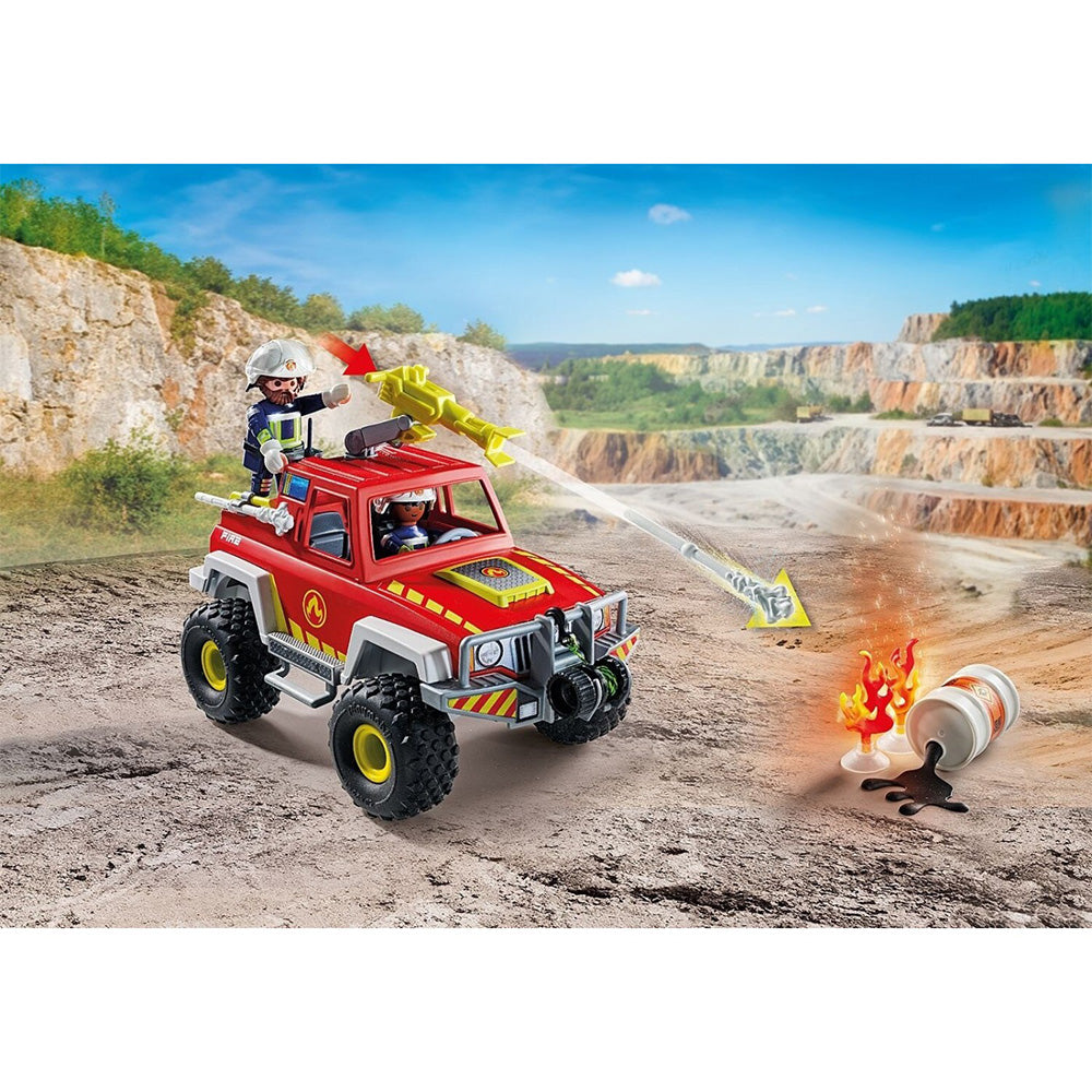 71824 Playmobil Action Heroes Πυροσβεστικό Όχημα 4x4 