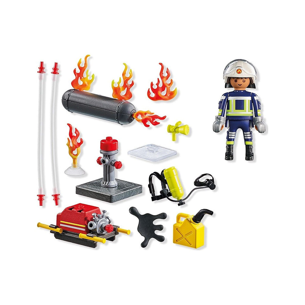 71826 Playmobil Action Heroes Πυροσβέστης Με Αντλία Νερού 