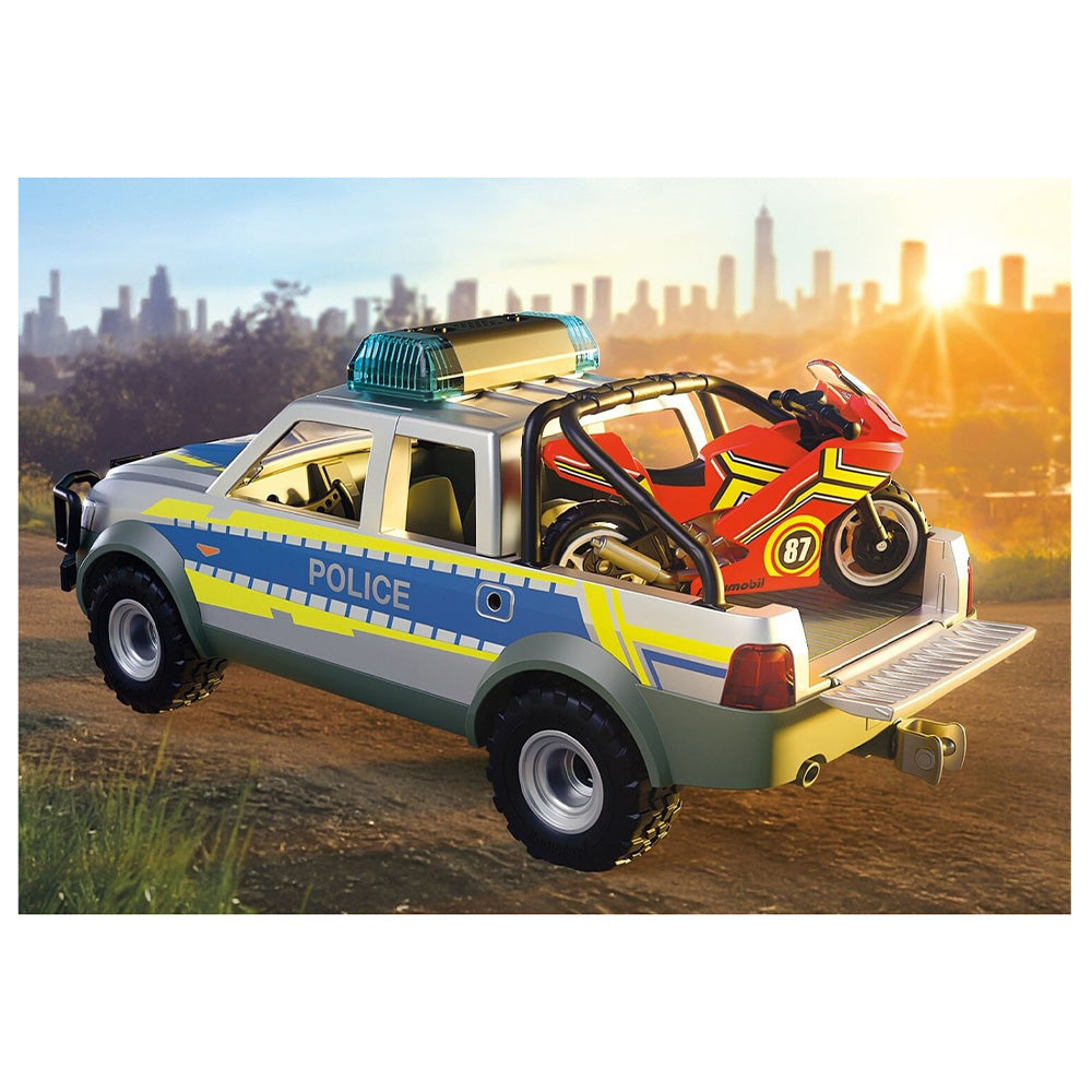 71875 Playmobil City Action Αστυνομικό Όχημα Pickup Μοτοσυκλέτα