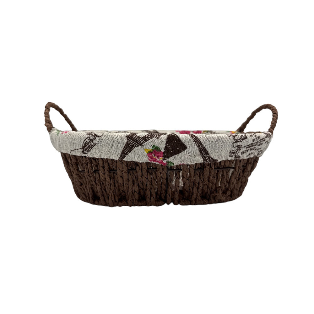 OEMΠλεκτό Καλαθάκι Οβάλ Με Σχέδιο Παρίσι 28χ20χ15 Εκpapell.gr