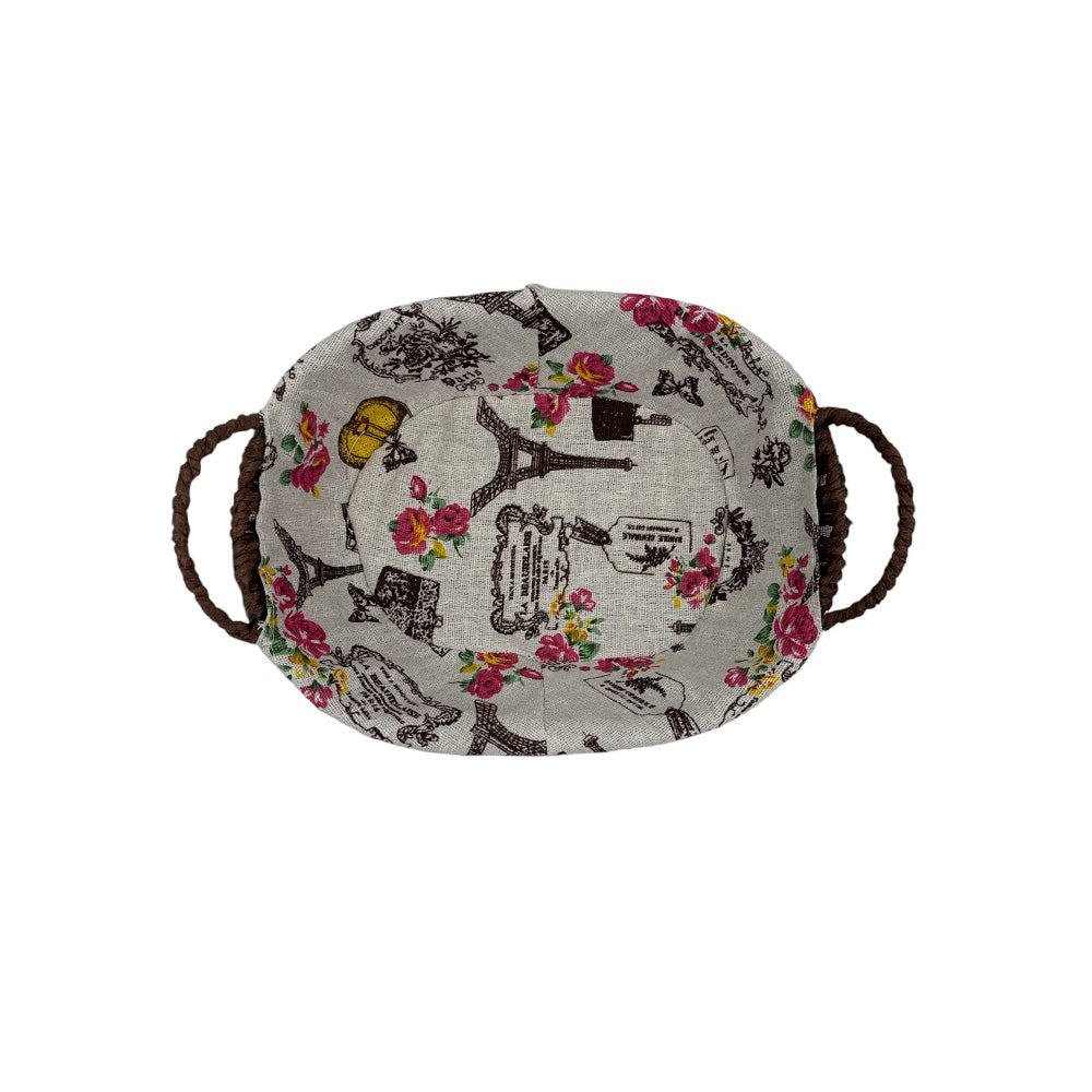 OEMΠλεκτό Καλαθάκι Οβάλ Με Σχέδιο Παρίσι 28χ20χ15 Εκpapell.gr