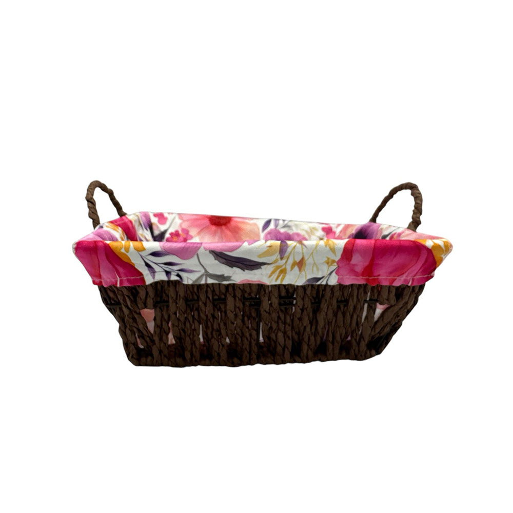 OEMΠλεκτό Καλαθάκι Τετράγωνο Flowers 23χ23χ15 Εκpapell.gr