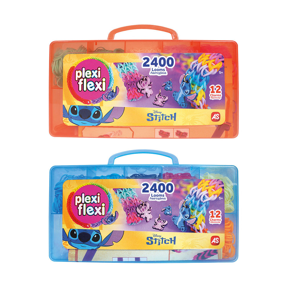 Plexi Flexi Disney Stitch Θήκη Με 2400 Λαστιχάκια & 12 Αξεσουάρ Για 5+