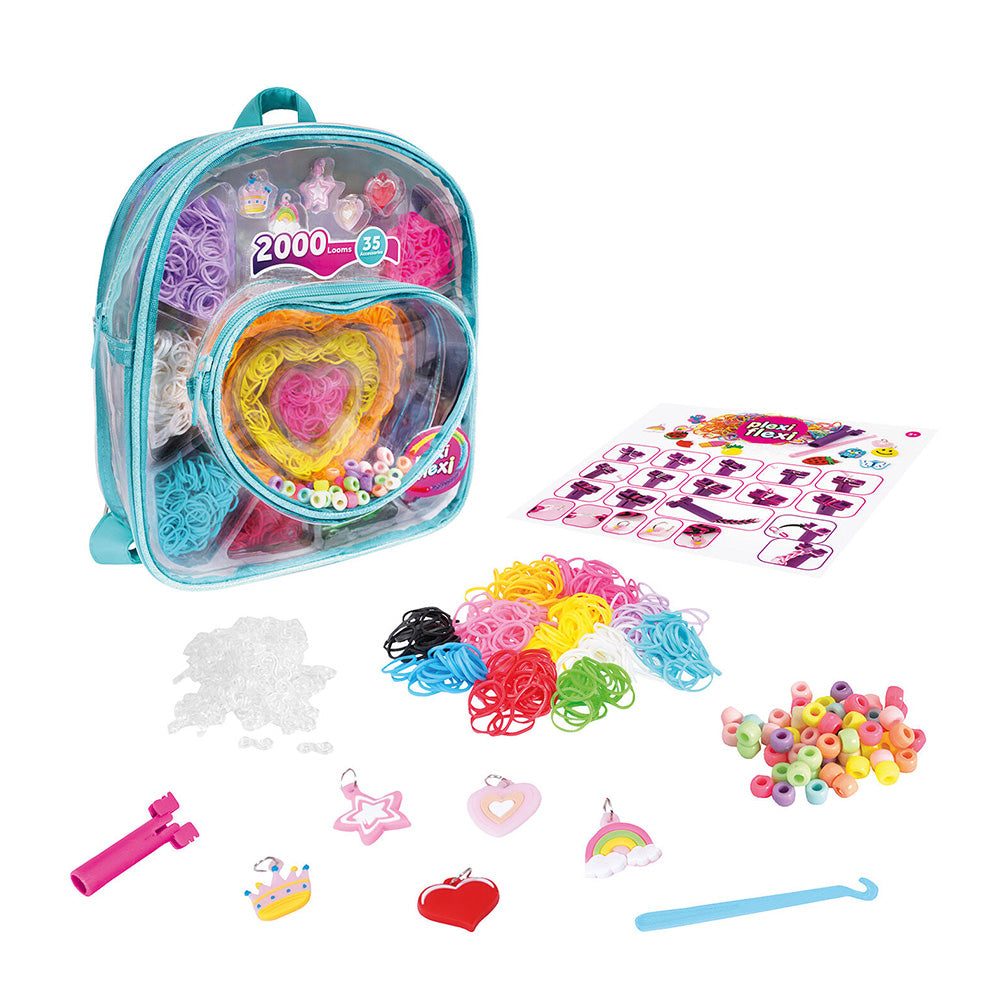 Plexi Flexi Σακίδιο Πλάτης Με 2000 Λαστιχάκια & 35 Αξεσουάρ Για 5+