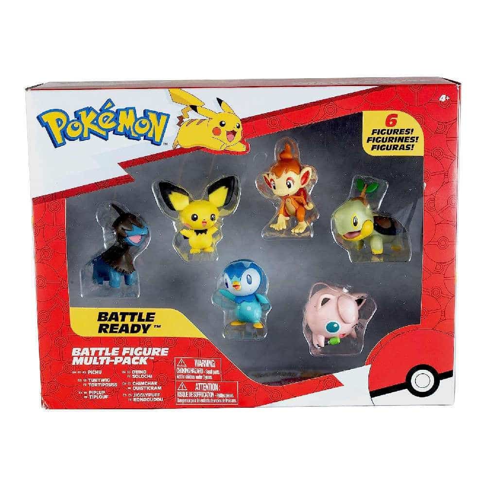 JAZWARESJazwares Pokemon Battle Figure Multi Pack 6Pcs (Pichu, Turtwig, Piplup, Deino, Chimchar, Jigglypuff)papell.gr