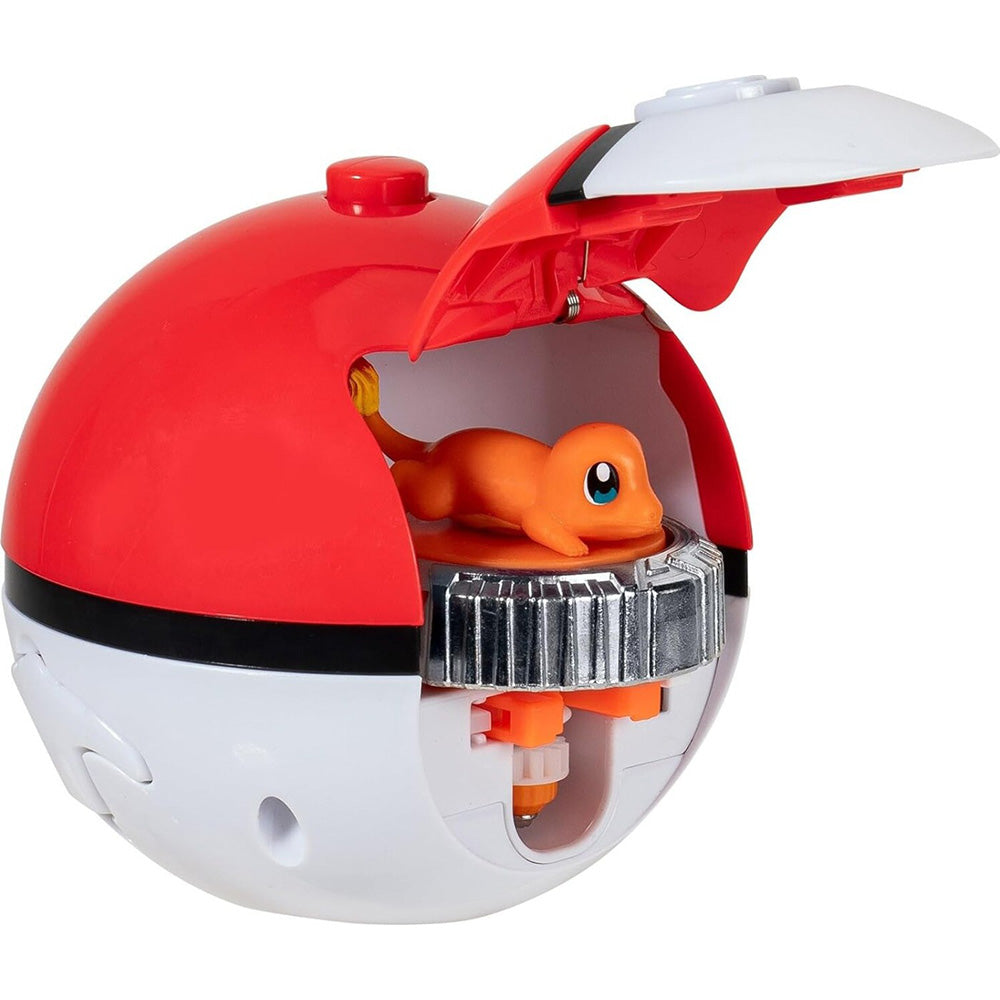 Jazwares Pokemon Battle Spinner Pack Charmander & Pokeball Εκτοξευτής Με Φιγούρα