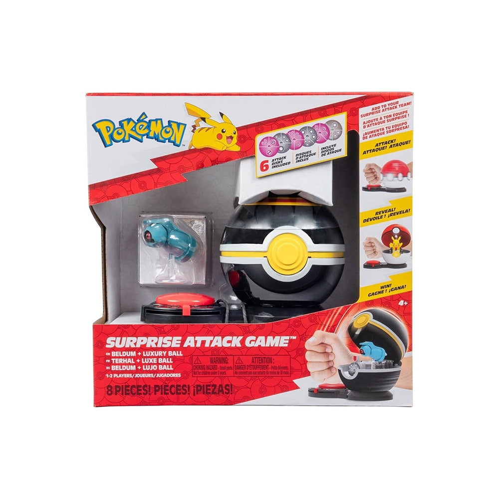 Jazwares Pokemon Παιχνίδι Μάχης 1τμχ W5 Beldum With Stand With Luxury Ball, Psychic & Steel Disks
