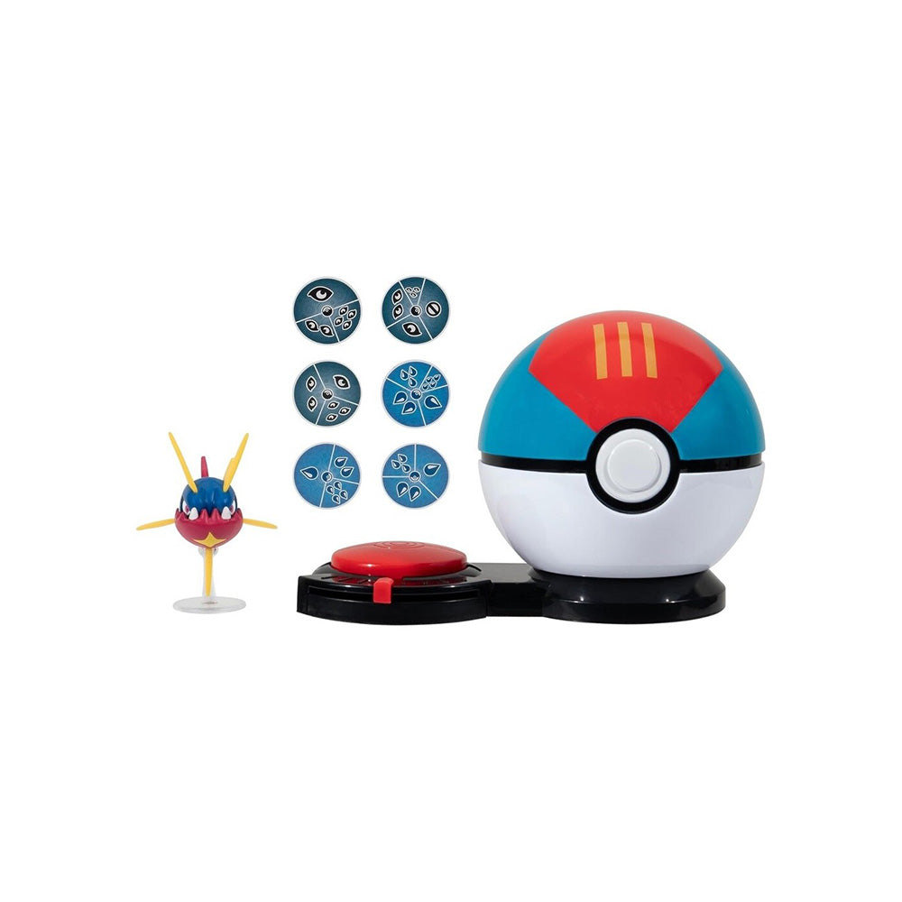 Jazwares Pokemon Παιχνίδι Μάχης 1τμχ W5 Carvanha With Stand With Lure Ball