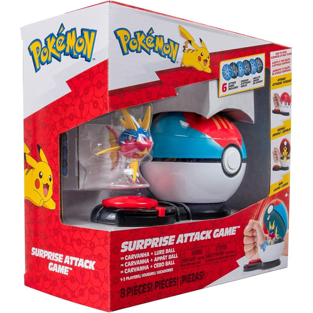Jazwares Pokemon Παιχνίδι Μάχης 1τμχ W5 Carvanha With Stand With Lure Ball