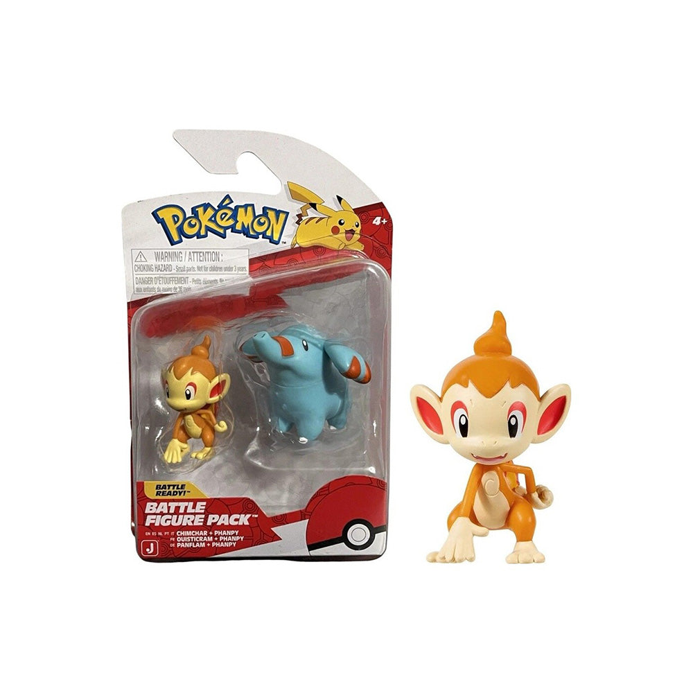 Jazwares Pokemon Φιγούρες W22 Phanpy & Chimchar