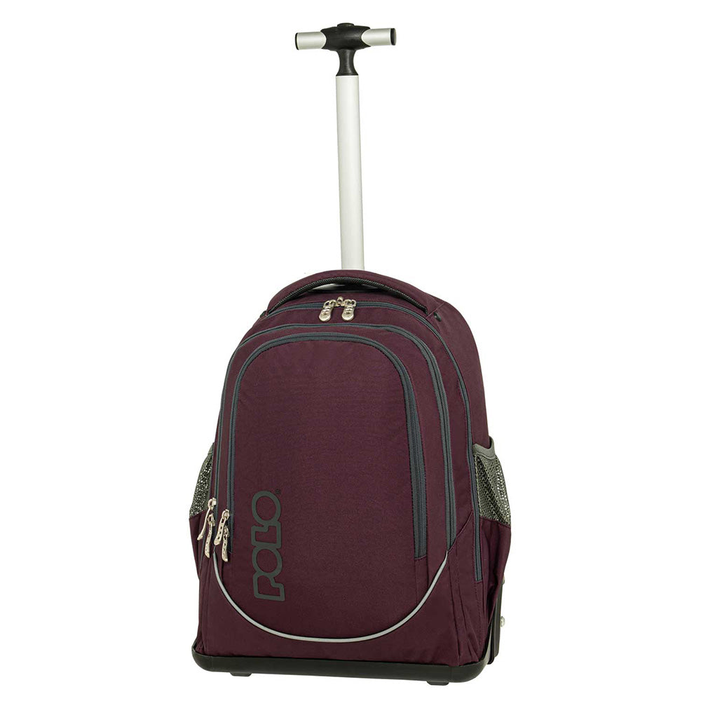 Polo Cart Σχολική Τσάντα Τρόλεϊ Δημοτικού Μελιτζανί 30(Μ)χ20(Π)χ43(Υ) Eκ