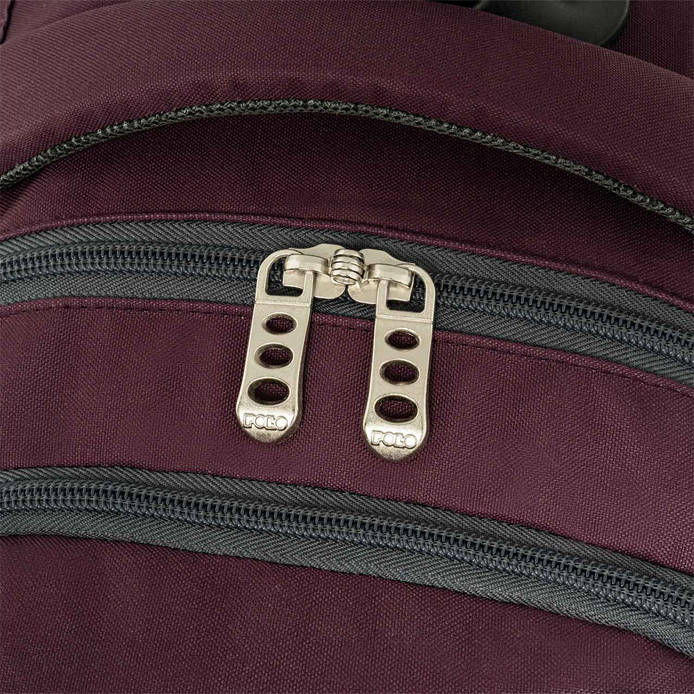 Polo Cart Σχολική Τσάντα Τρόλεϊ Δημοτικού Μελιτζανί 30(Μ)χ20(Π)χ43(Υ) Eκ