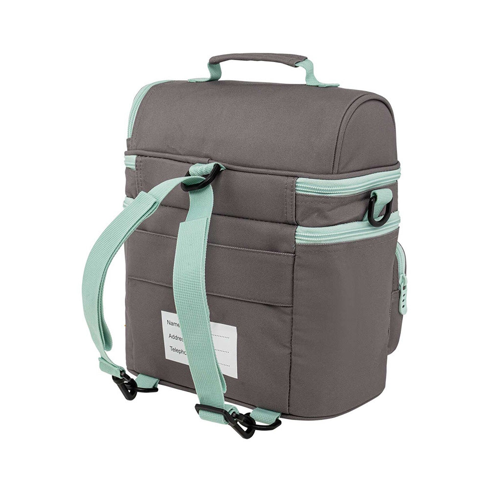 Polo Τσαντάκι Φαγητού Double Cooler Σταχτί/Τιρκουάζ