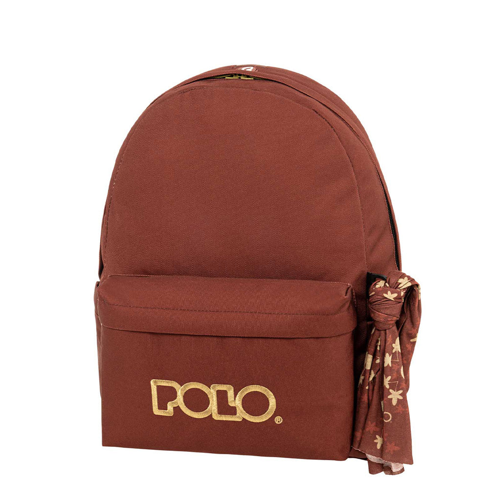 PoloPolo Σακίδιο Original Scarf - Μπορντό/Χρυσόpapell.gr