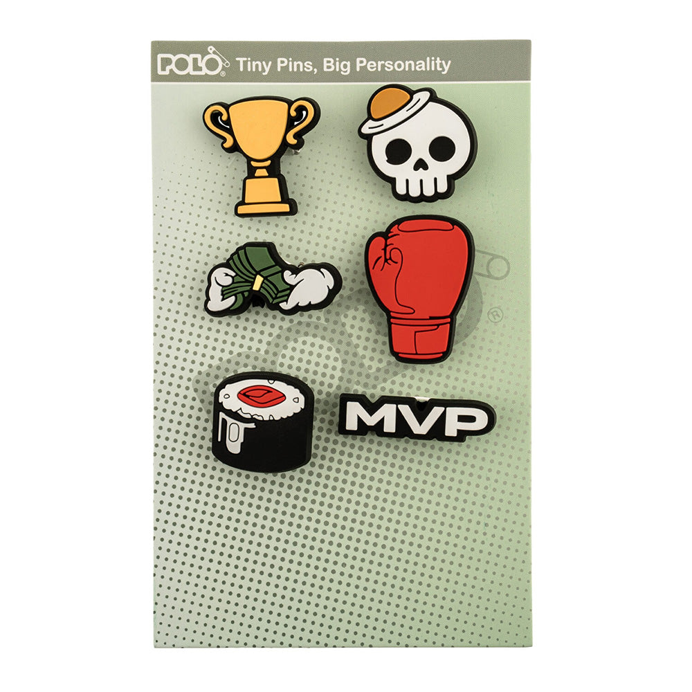 Polo Διακοσμητικά Pins Κονκάρδες Σχέδιο 1 – 6 Τμχ