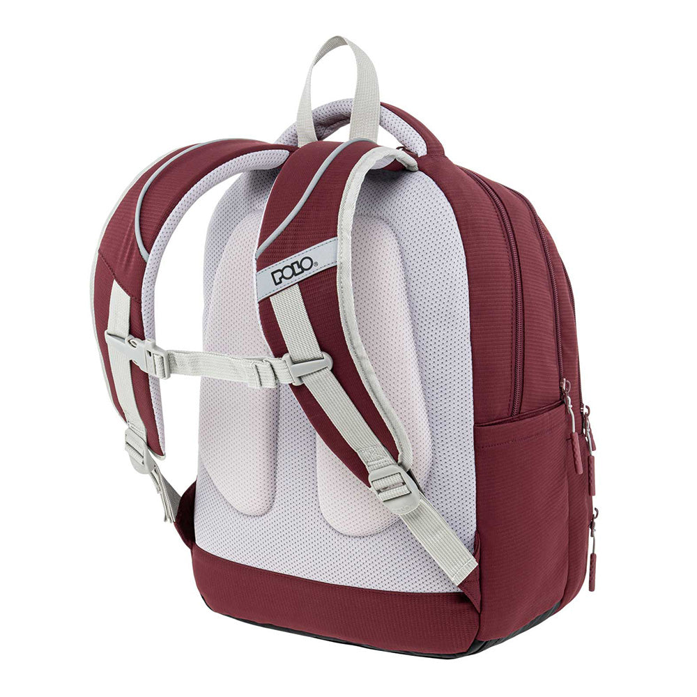 PoloPolo Σακίδιο Multi Pocket - Μπορντόpapell.gr
