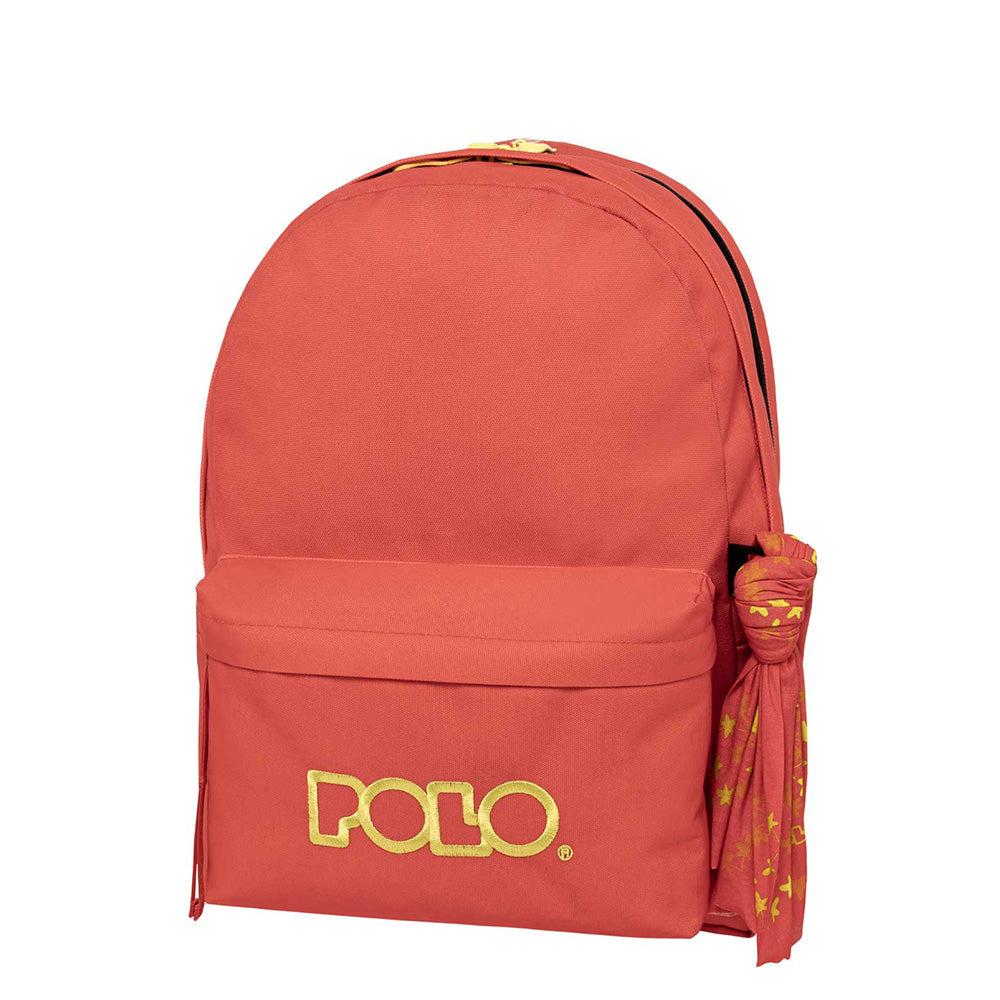 PoloPolo Σακίδιο Original  Double Scarf - Κοραλί/Κίτρινοpapell.gr