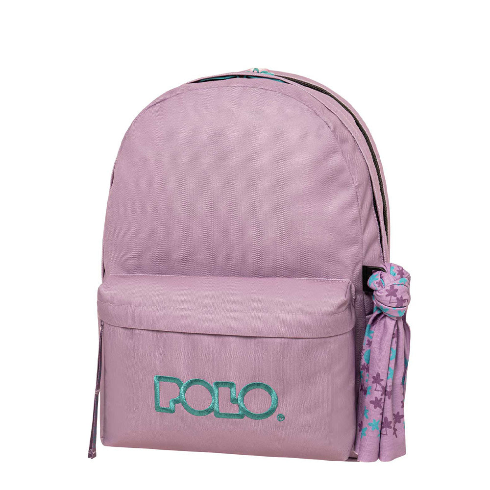 PoloPolo Σακίδιο Original  Double Scarf - Μωβ/Πετρόλpapell.gr