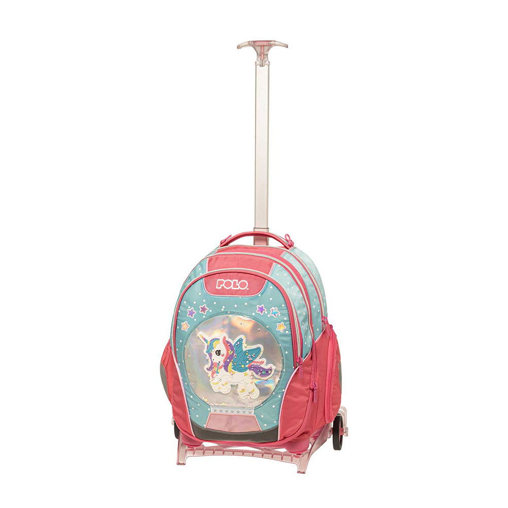 Polo Reel Σχολική Τσάντα Τρόλεϊ Δημοτικού Snowball Unicorn 36(Μ)χ24(Π)χ45(Υ) Eκ