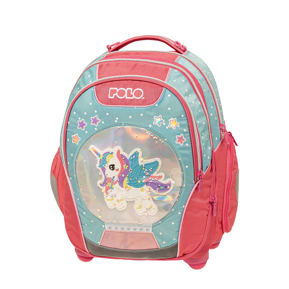 Polo Reel Σχολική Τσάντα Τρόλεϊ Δημοτικού Snowball Unicorn 36(Μ)χ24(Π)χ45(Υ) Eκ