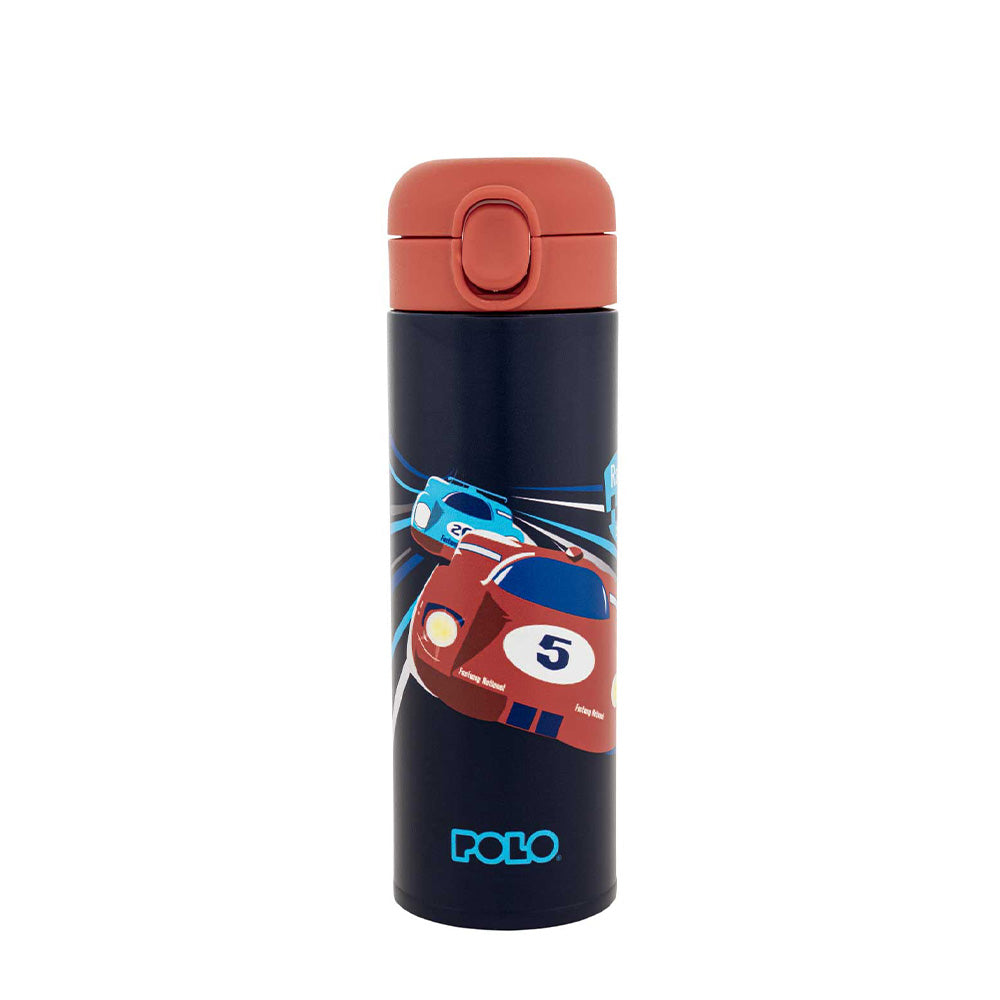 PoloPolo Θερμός Ανοξείδωτος Με Καλαμάκι Race Car Junior 0.50 Lpapell.gr