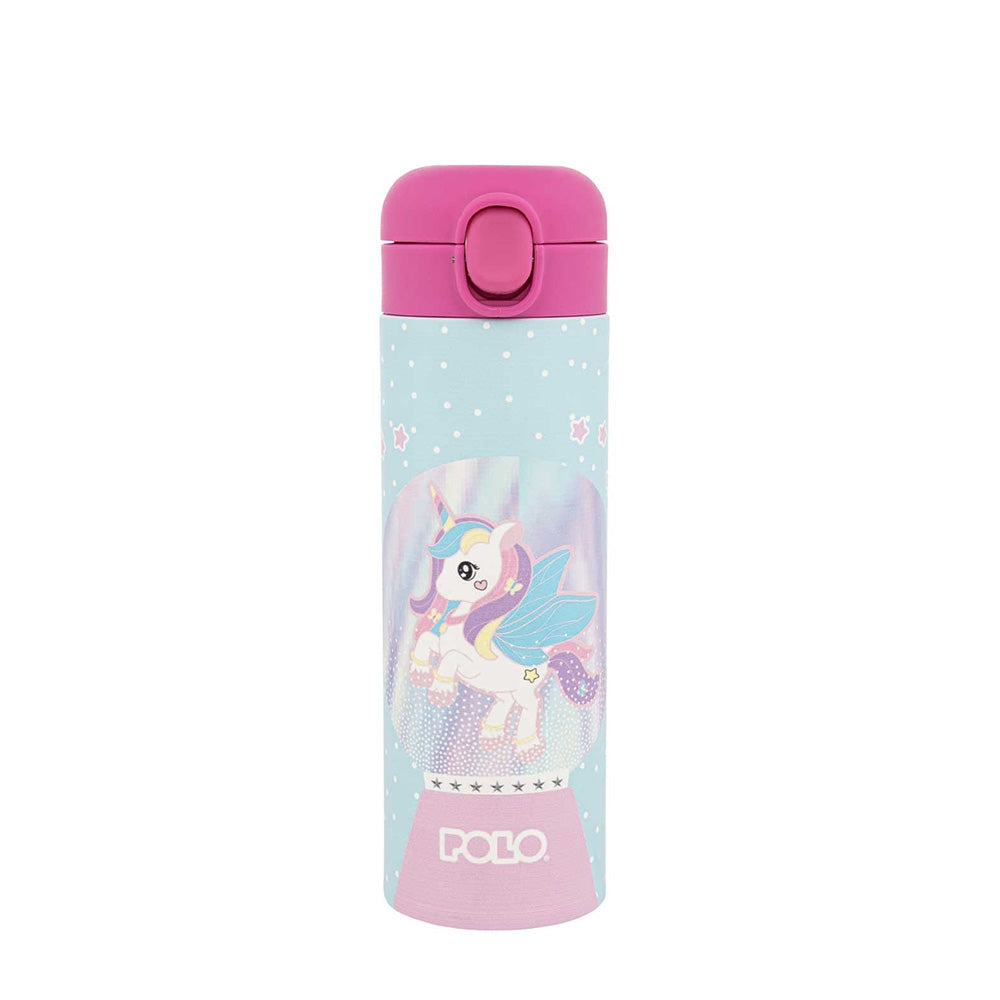 PoloPolo Θερμός Ανοξείδωτος Με Καλαμάκι Snowball Unicorn Junior 0.50 Lpapell.gr