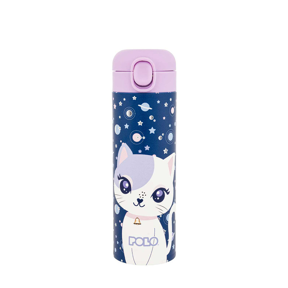PoloPolo Θερμός Ανοξείδωτος Με Καλαμάκι Space Cat Junior 0.50 Lpapell.gr