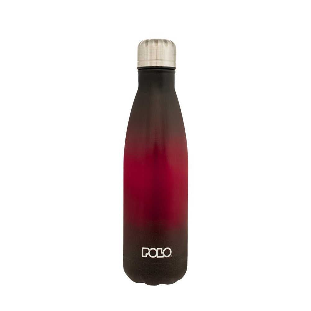Polo Ανοξείδωτο Μπουκάλι Θερμός 500ml Μαύρο/Κόκκινο
