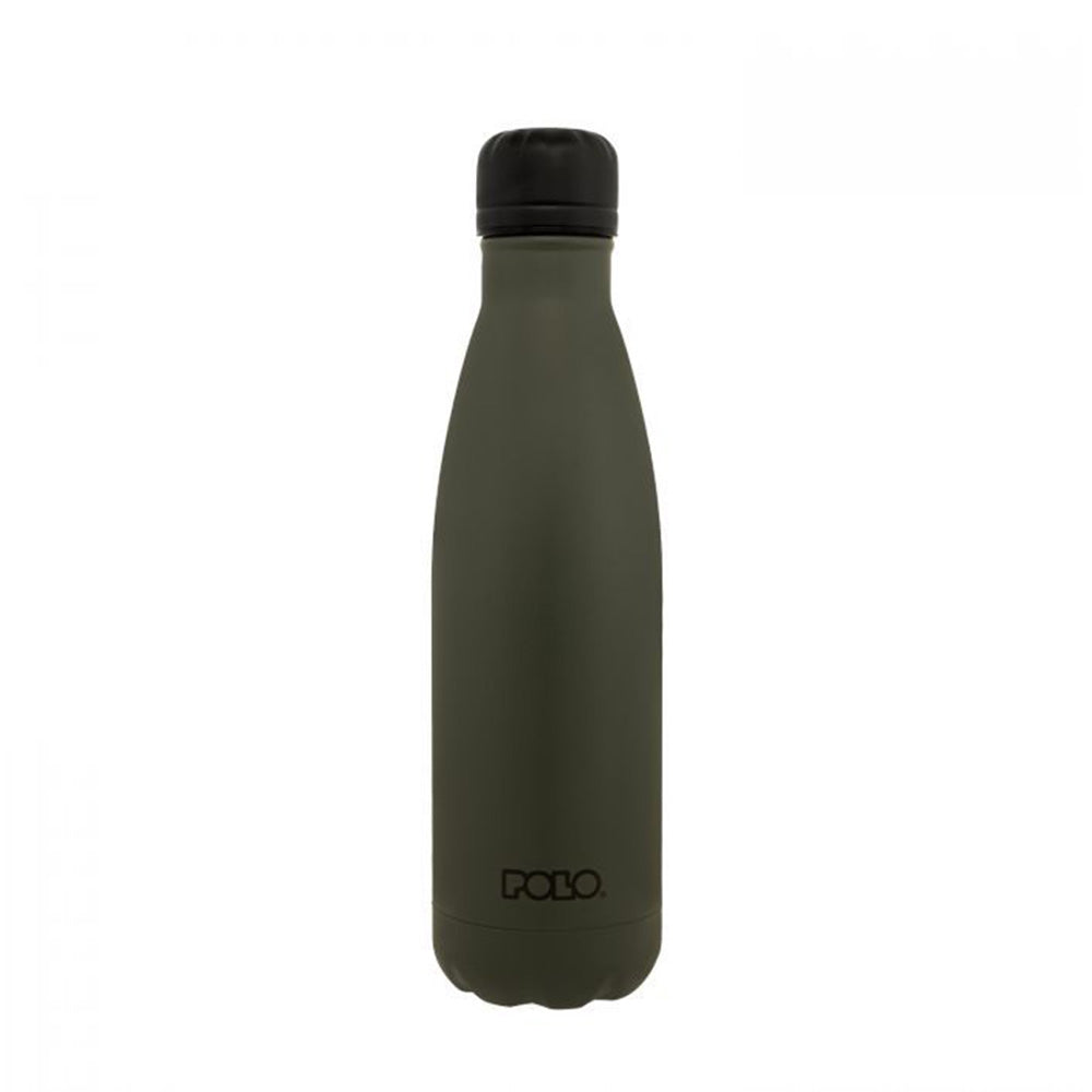 Polo Ανοξείδωτο Μπουκάλι Θερμός 500ml Γκρι/Μαύρο