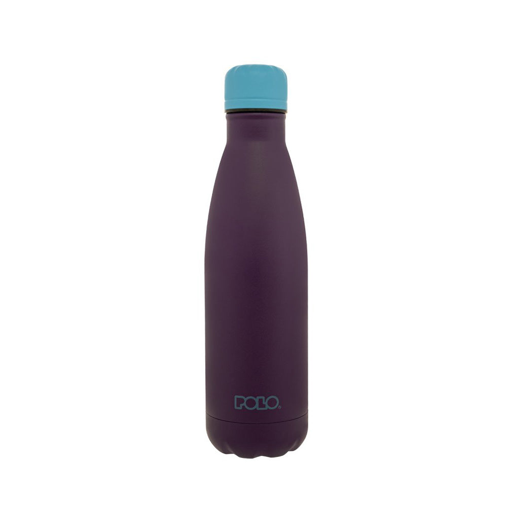 Polo Ανοξείδωτο Μπουκάλι Θερμός 500ml Μωβ/Σιελ