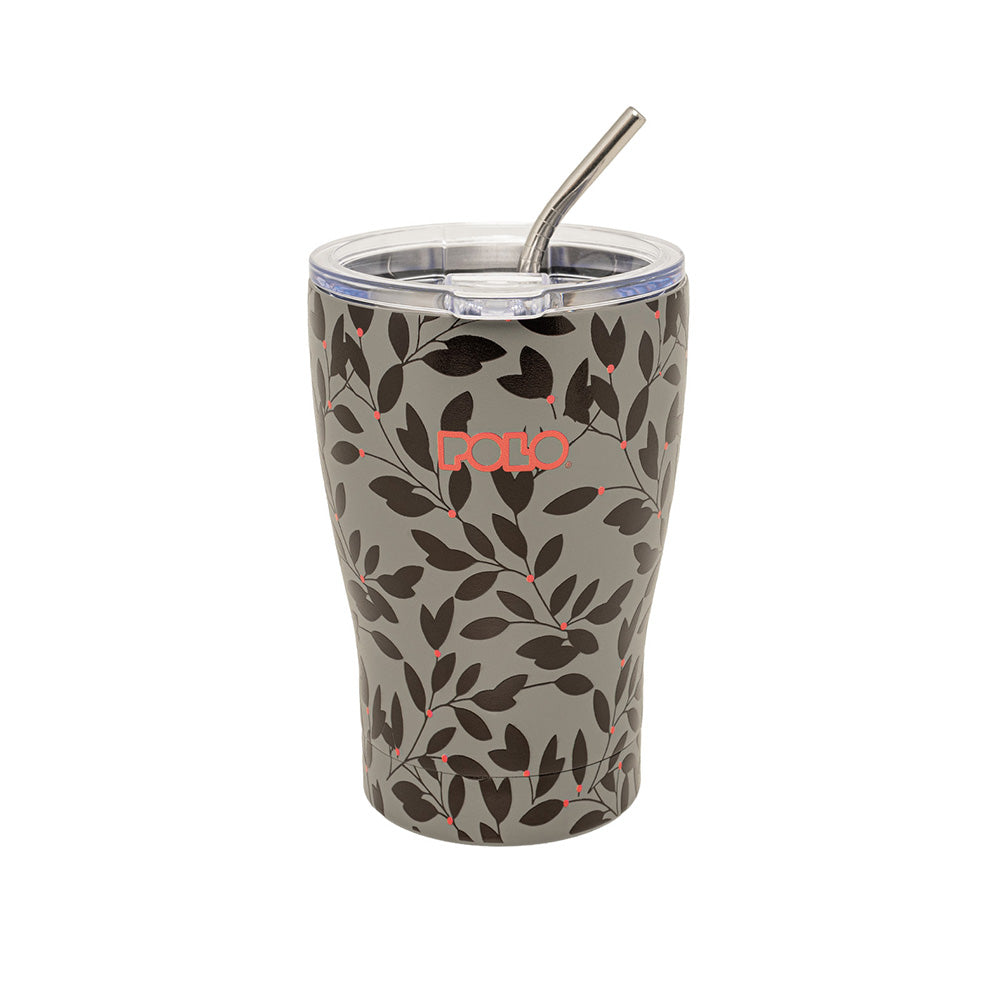 Polo Θερμός Κούπα 350ml Μαύρα Λουλούδια