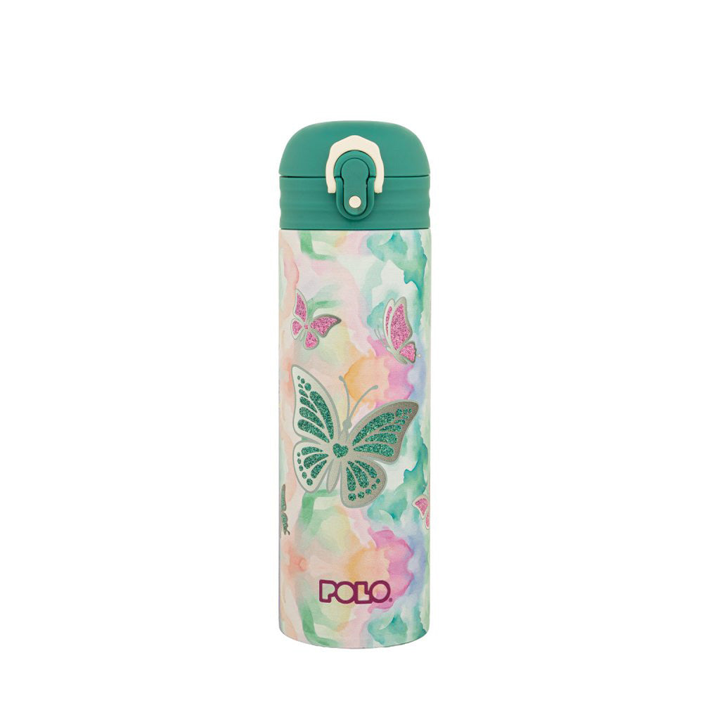 Polo Ανοξείδωτο Μπουκάλι Θερμός Junior II 500ml Butterfly