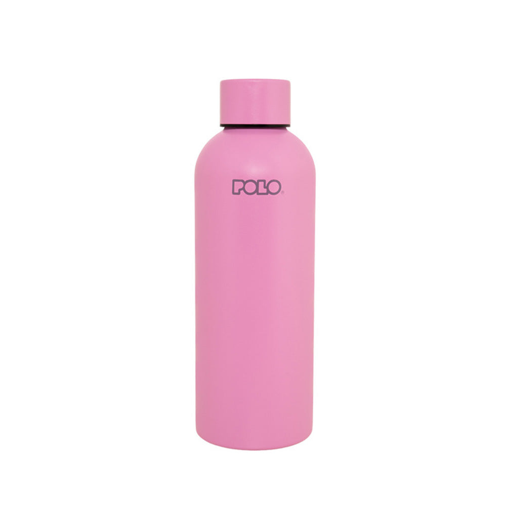 Polo Ανοξείδωτο Μπουκάλι Θερμός Solid 500ml Ροζ