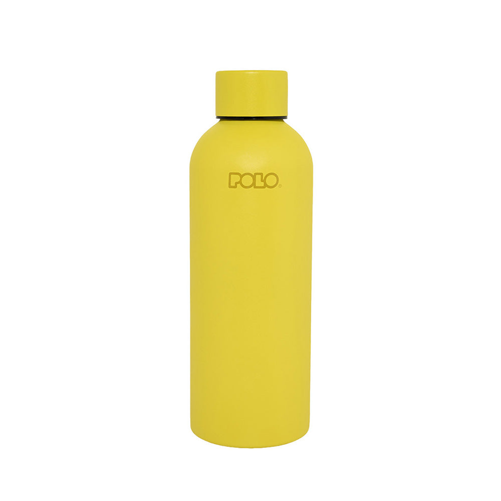 Polo Ανοξείδωτο Μπουκάλι Θερμός Solid 500ml Κίτρινο