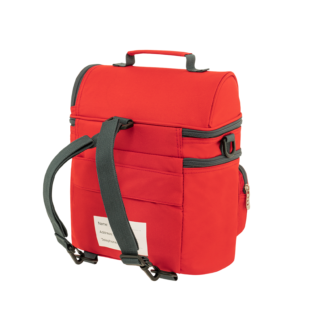 PoloPolo Τσαντάκι Φαγητού Double Cooler - Κόκκινοpapell.gr