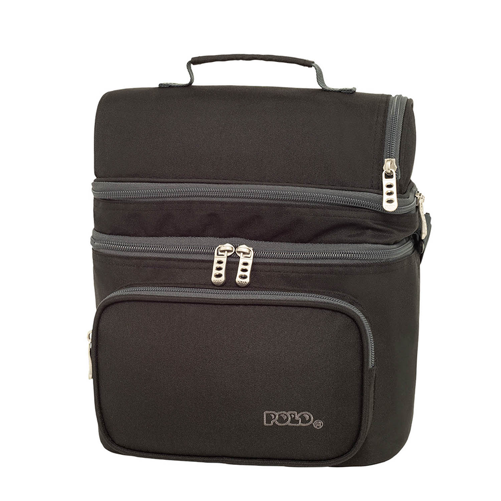 PoloPolo Τσαντάκι Φαγητού Double Cooler - Μαύροpapell.gr