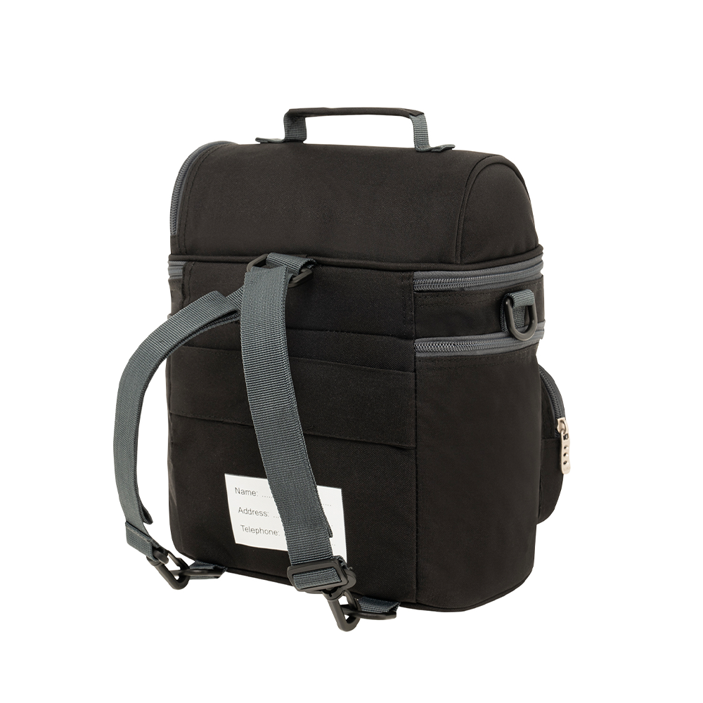 PoloPolo Τσαντάκι Φαγητού Double Cooler - Μαύροpapell.gr