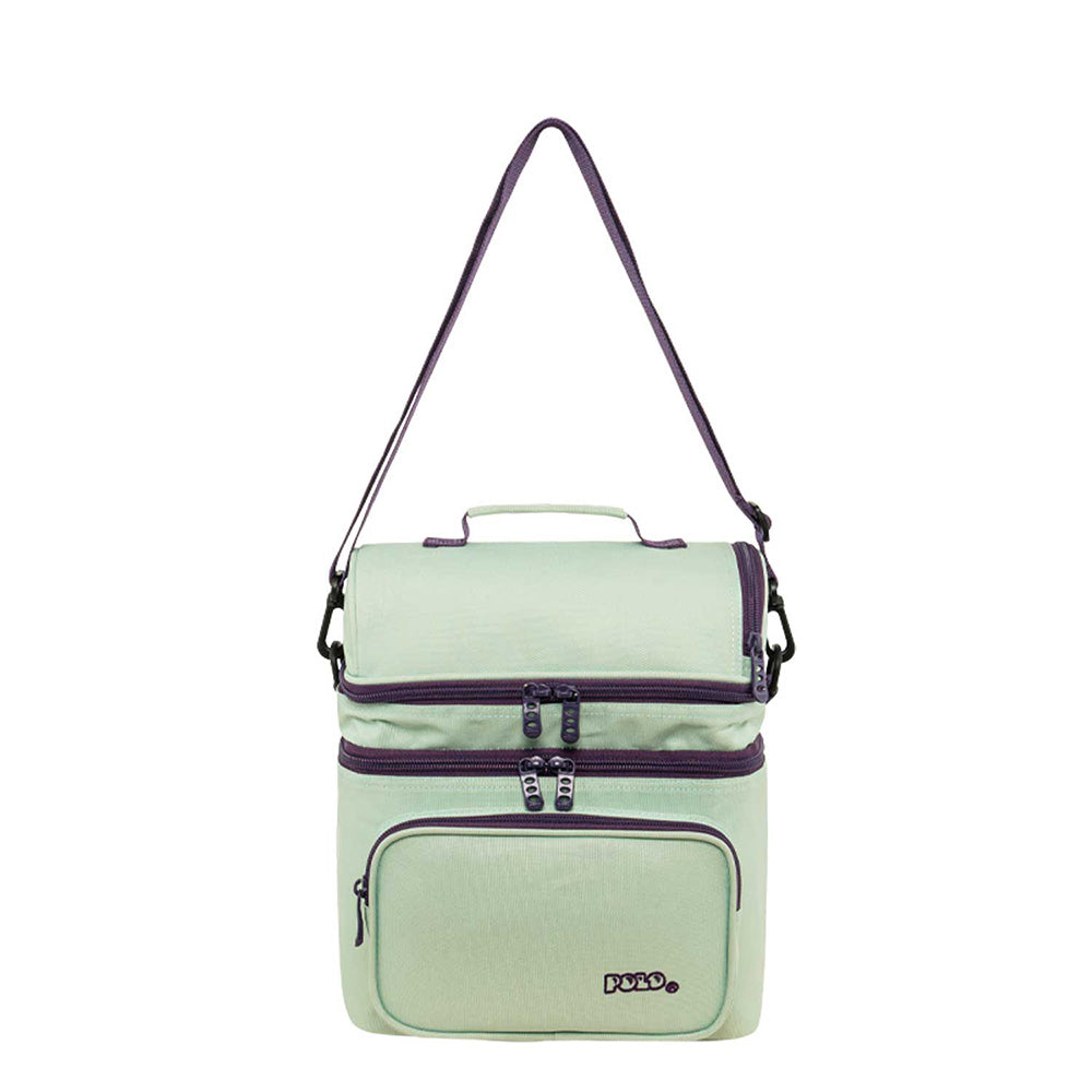 Polo Τσαντάκι Φαγητού Double Cooler Μέντα/Μελιτζανί