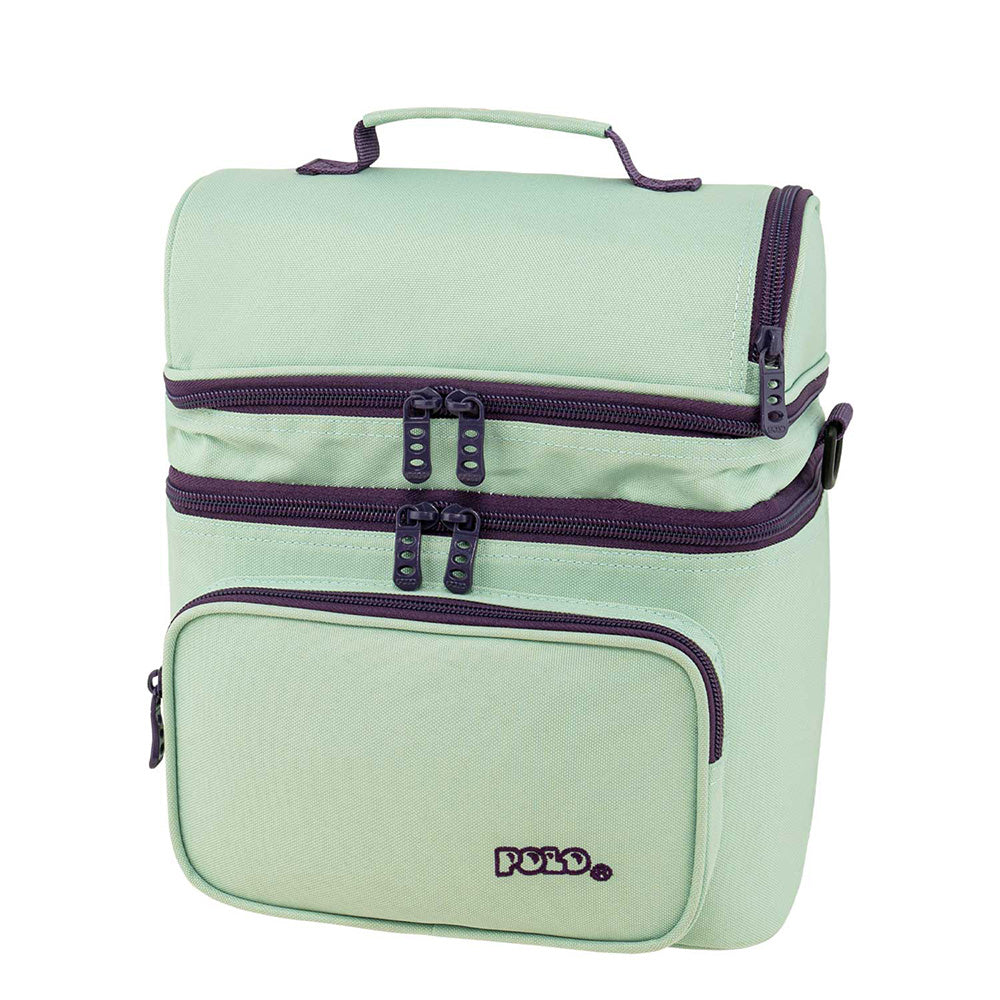 Polo Τσαντάκι Φαγητού Double Cooler Μέντα/Μελιτζανί