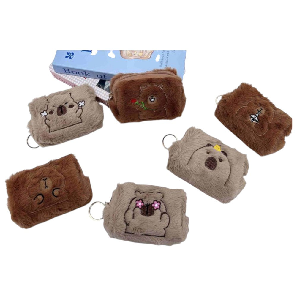 Πορτοφολάκι Γούνινο Capybara 6 Σχέδια - 1Τμχ