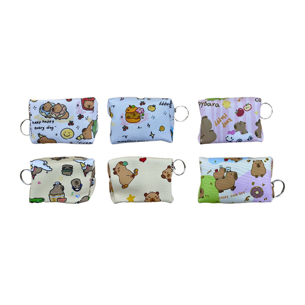 Πορτοφολάκι - Μπρελόκ Capybara 7X9X4 εκ 6 Σχέδια -1τμχ