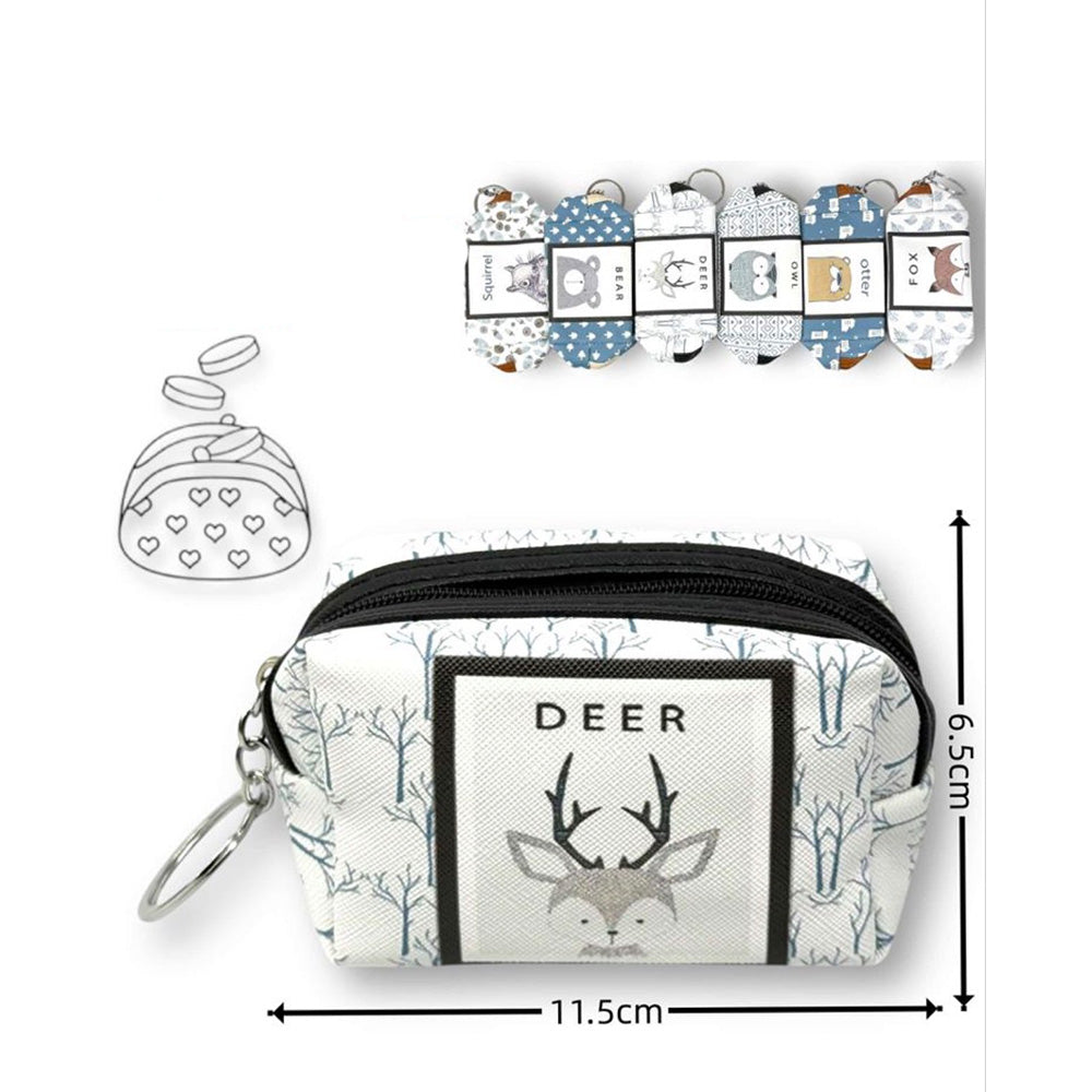 Πορτοφολάκι Μπρελόκ Ζωάκια – 11,5×6,5 εκ (1 Τμχ, 6 Σχέδια)