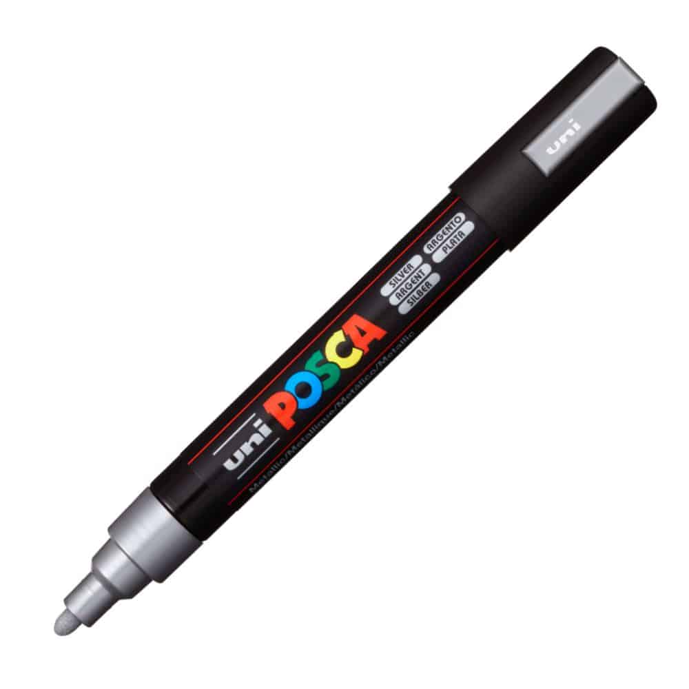 PoscaUni-Ball Posca Μαρκαδόρος Μεσαίος Ασημίpapell.gr