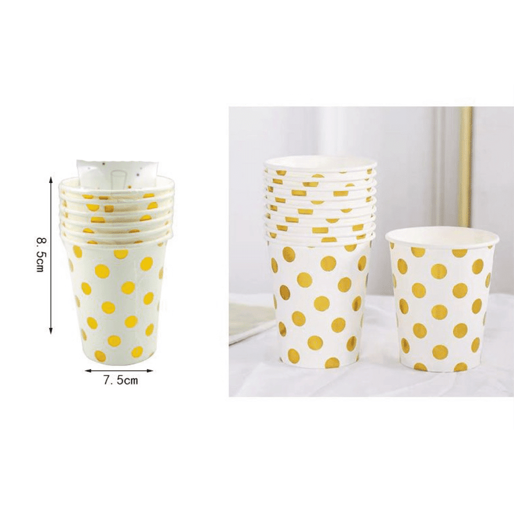 Ποτηρακια Party Χρυσες Βουλες 6Pcs 9Cm