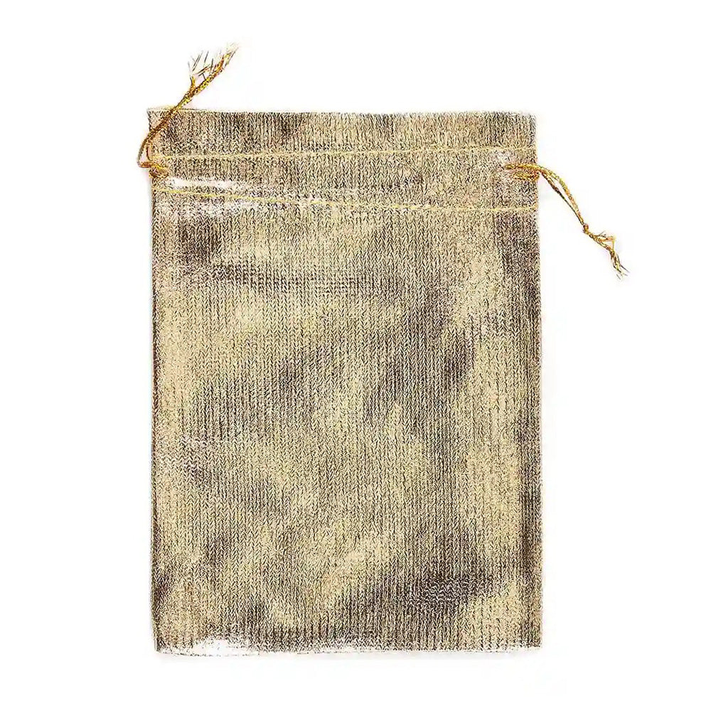 Πουγκί Πολυεστερικό Χρυσό με Κορδονάκια 13x18 εκ - 1 Τμχ