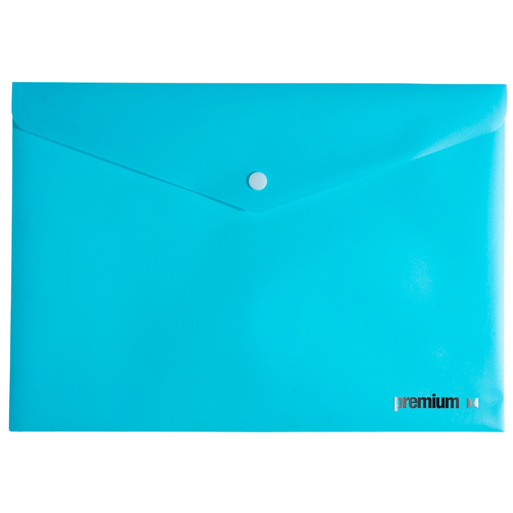 Premium Φάκελος Κουμπί Ενισχυμένος Α4 Γαλάζιο  Pastel