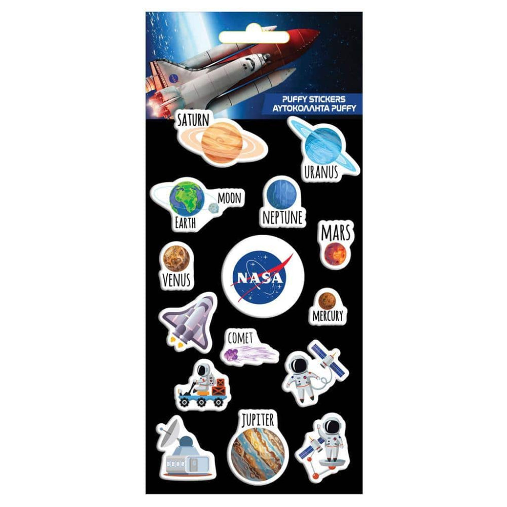 Αυτοκόλλητα Puffy NASA 10x22 εκ